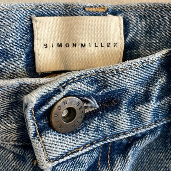 Simon Miller Kara Crop Jeans Women’s Size‎ 25 Wide Leg Low Rise Raw Hem - Picture 9 of 12